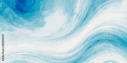 Sea water ocean wave vector background. Blue water ocean sea wave seamless background. Water  ocean wave white and soft blue aqua, teal texture.