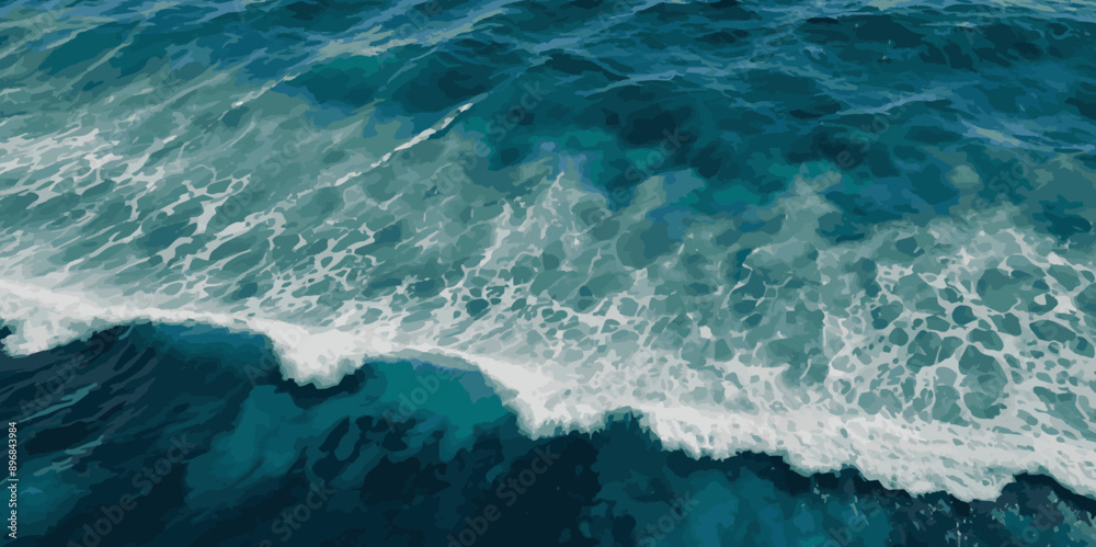 Blue ocean wave background. Blue and white water ocean background. Blue ocean wave background. Blue and white water ocean background.