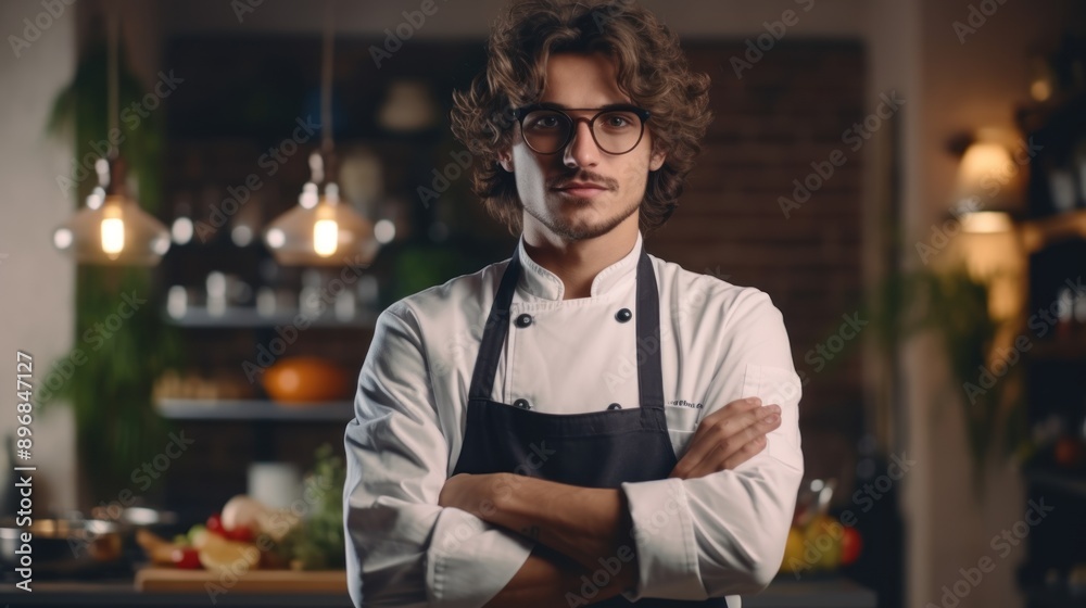 Confident Chef in a Kitchen Confident Chef in a Kitchen
