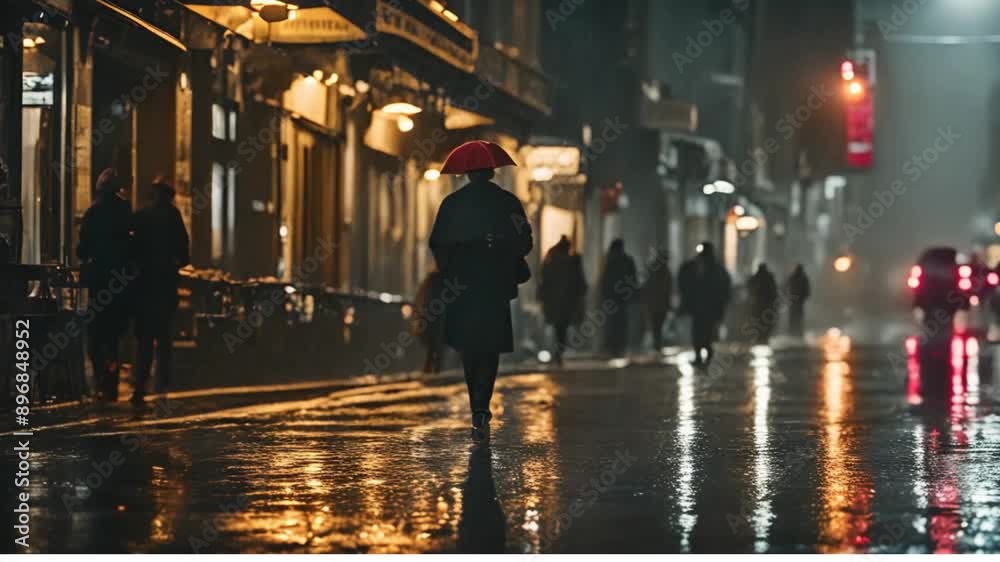 people walking in the night city people walking in the night city
