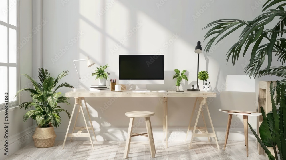 Minimalist Home Office with Natural Light Minimalist Home Office with Natural Light
