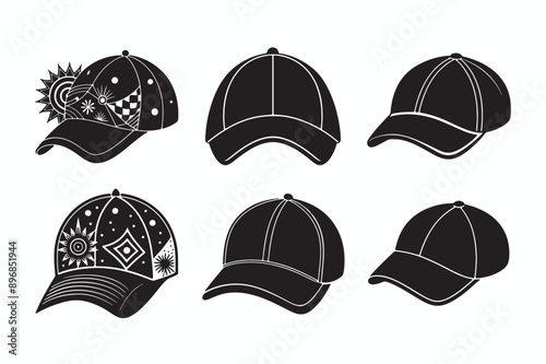 set of hats and caps