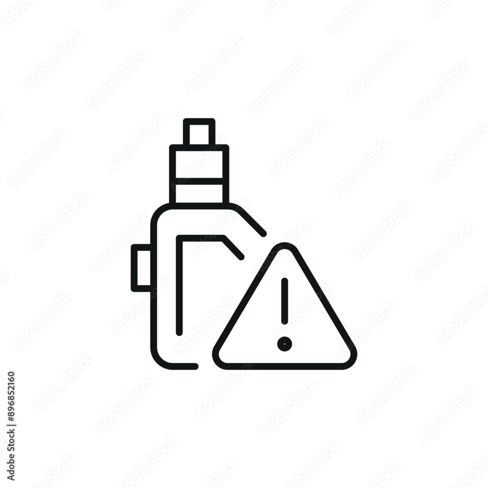 Vape device warning icon. Simple vape device with warning sign icon for social media, app, and web design. Vector illustration. Vape device warning icon. Simple vape device with warning sign icon for social media, app, and web design. Vector illustration.