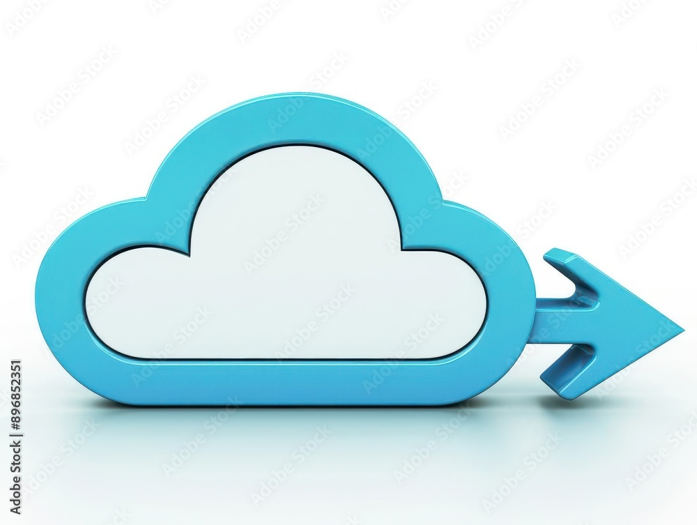 Blue cloud symbol representing data upload, ideal for technology, internet, and cloud computing themes for digital content. Blue cloud symbol representing data upload, ideal for technology, internet, and cloud computing themes for digital content.