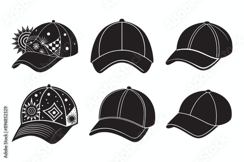 set of hats and caps