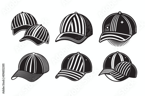 set of hats and caps