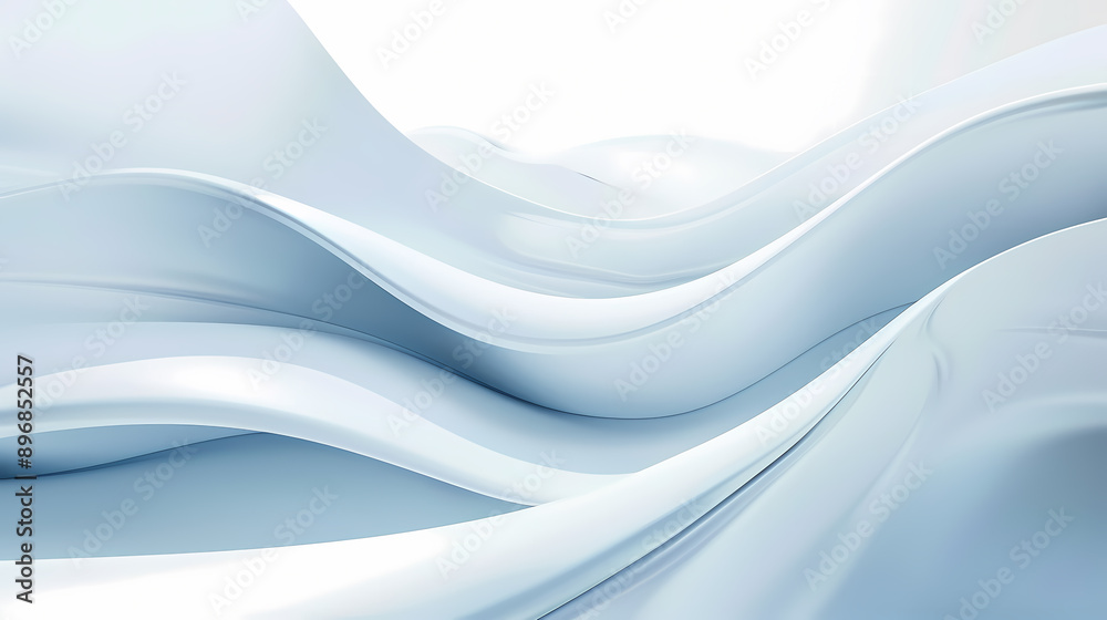 Serene abstract waves of white and light blue flowing smoothly, creating a calming and ethereal atmosphere. Serene abstract waves of white and light blue flowing smoothly, creating a calming and ethereal atmosphere.
