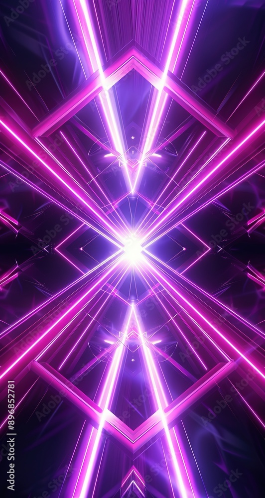 Digital Background with Neon Cross Shapes and Cyberpunk Aesthetic, Glowing Lines and Holographic Effects for Virtual Live Streaming and Video Production Digital Background with Neon Cross Shapes and Cyberpunk Aesthetic, Glowing Lines and Holographic Effects for Virtual Live Streaming and Video Production