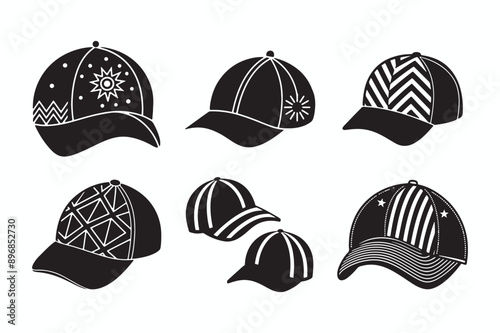 set of hats and caps