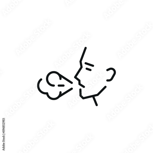 Person vaping icon. Simple person vaping icon for social media, app, and web design. Vector illustration.