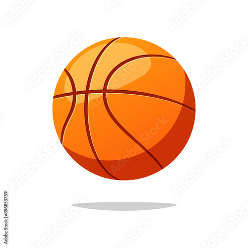 Basketball ball vector isolated on white background.