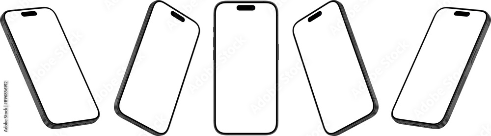 Smartphone Transparent PNG Image, Blank template for mockup Smartphone Transparent PNG Image, Blank template for mockup