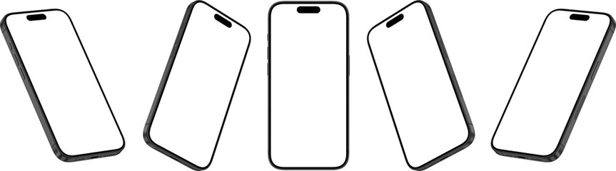 Smartphone Transparent PNG Image, Blank template for mockup