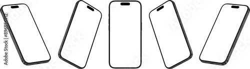 Smartphone Transparent PNG Image, Blank template for mockup