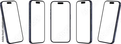 Smartphone Transparent PNG Image, Blank template for mockup