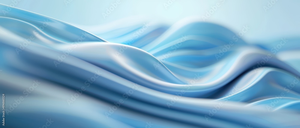 Abstract Waves of Blue Fabric Creating a Serene and Fluid Landscape with Soft Lighting Abstract Waves of Blue Fabric Creating a Serene and Fluid Landscape with Soft Lighting