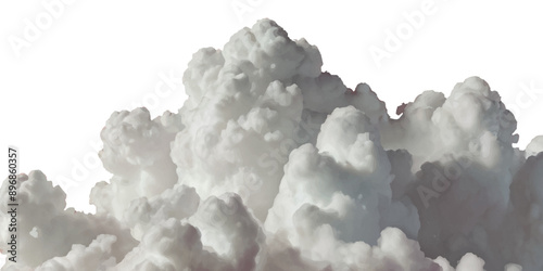 Vector soft clean fluffy clouds shapes cutout clean cumulus cloudscape cut out specials fog on transparent background.
