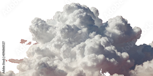 Vector realistic white soft cutout clean cumulus cloudscape cut out specials fog on transparent background.