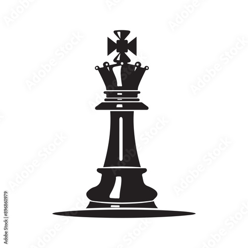 King Chess Logo Design Vector Illustration Stock Vector. Chess logo design template Vector Image. 