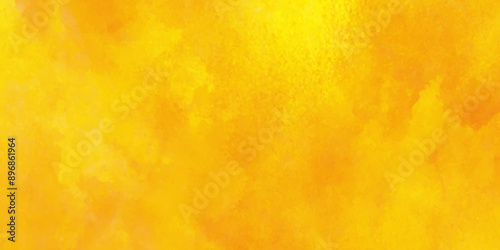 Abstract decorative and bright orange or yellow background with paint,Grunge splash watercolor texture background,Ochre Sheet. Purple Abstract Gold. Plain Layout. Orange Design. 