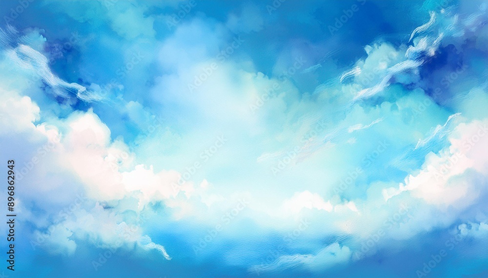 sky blue and white in watercolor effect with beautiful colorful storm clouds sky blue and white in watercolor effect with beautiful colorful storm clouds