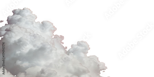 Realistic vector cutout clean white cloud transparent backgrounds special effect. Concept of storm and cloudscape. Fog or cloud on an isolated transparent background.