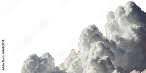Realistic vector cutout clean white cloud transparent backgrounds special effect. Concept of storm and cloudscape. Fog or cloud on an isolated transparent background.