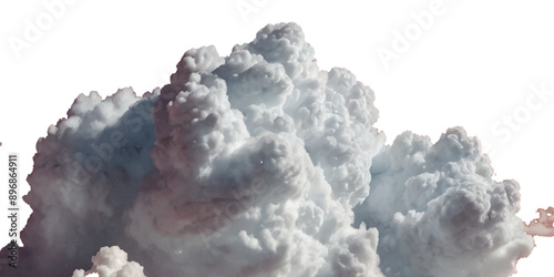 Vector realistic white soft cutout clean cumulus cloudscape cut out specials fog on transparent background.