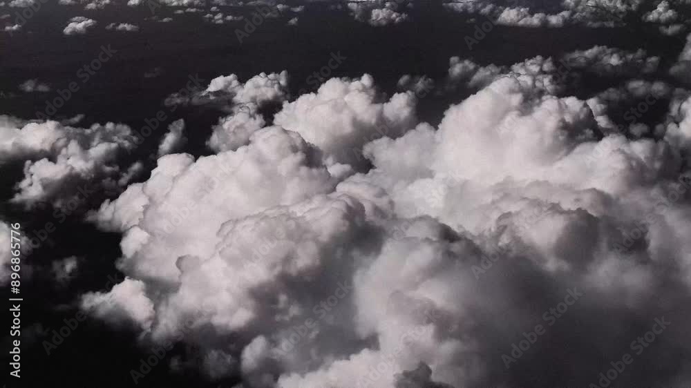 Cloudformation from the sky in black and white Cloudformation from the sky in black and white