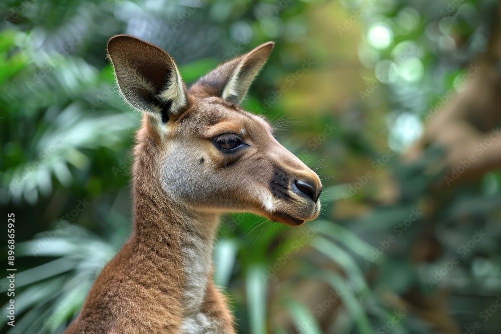 A kangaroo standing in its natural environment, surrounded by greenery and open space. The image captures the essence of wildlife and the beauty of nature. A kangaroo standing in its natural environment, surrounded by greenery and open space. The image captures the essence of wildlife and the beauty of nature.