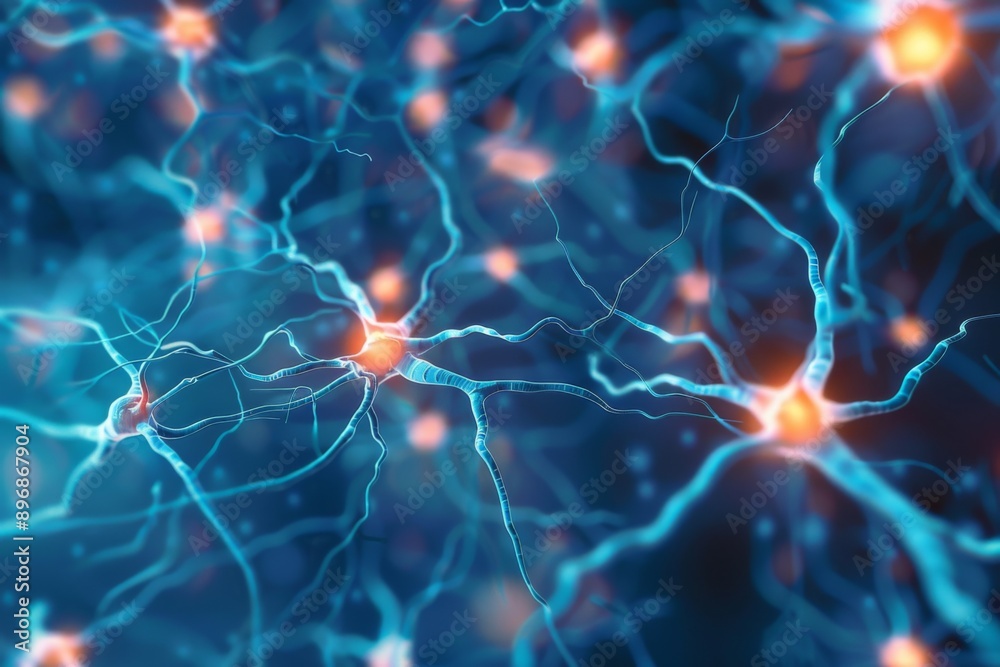 Neurons and nervous system. Human synapse brain science nerve cell. Anatomy biology Neurons and nervous system. Human synapse brain science nerve cell. Anatomy biology