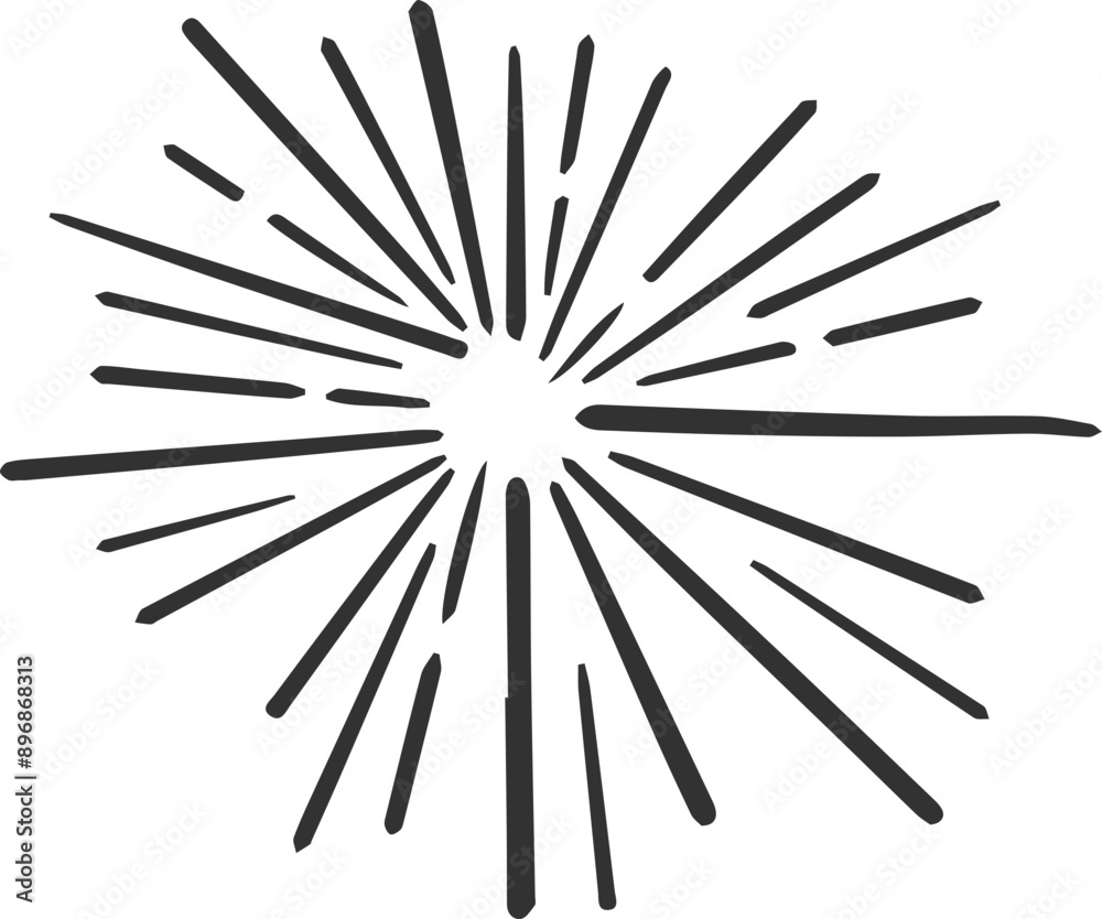 firework doodle line explosion radial sparkler with rays, hand drawn firecracker simple and round decoration firework doodle line explosion radial sparkler with rays, hand drawn firecracker simple and round decoration
