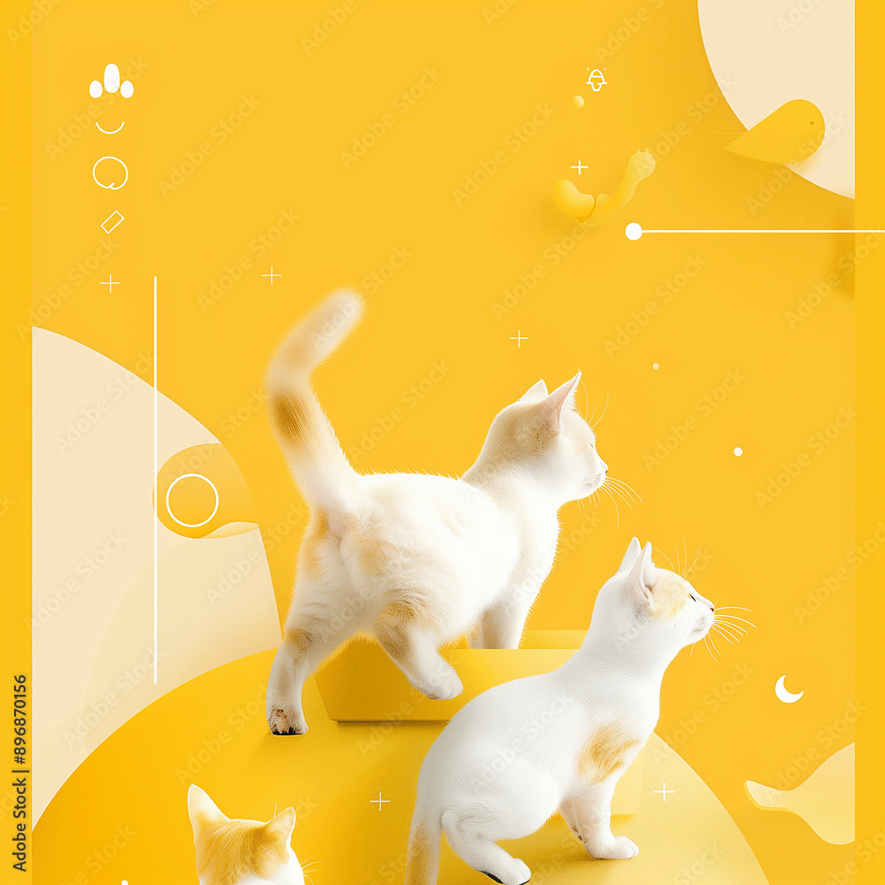 Fototapeta premium Sunny Cat Playground