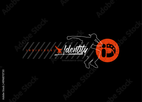 break dance typography tees design illustration.
