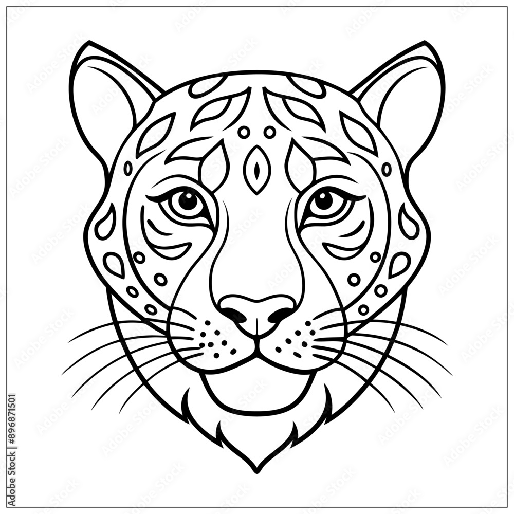 Obraz premium Black And White Line Art for Kids Coloring