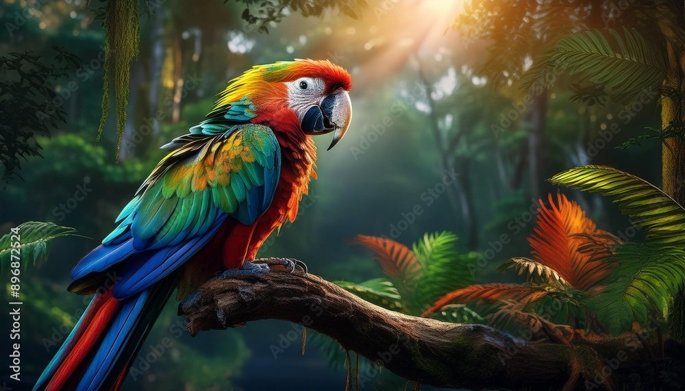 blue and yellow macaw