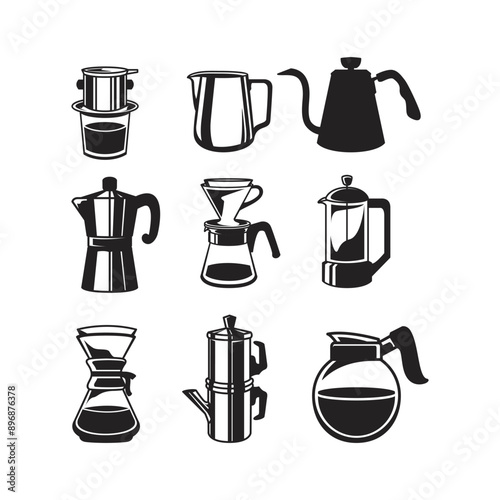 set of coffee tools for manual brewing