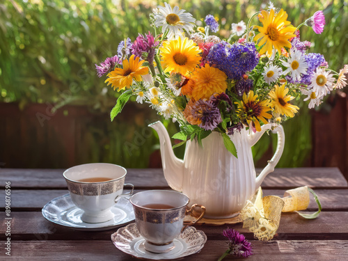 still life with flowers