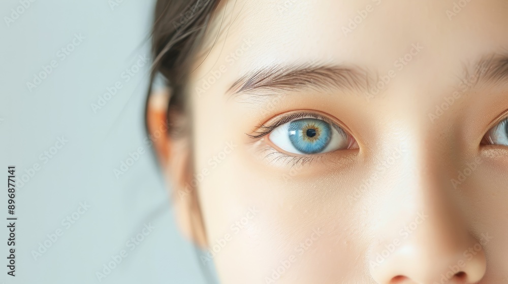 Close up photo of one side eye, colorful, beauty pupil. Close up photo of one side eye, colorful, beauty pupil.