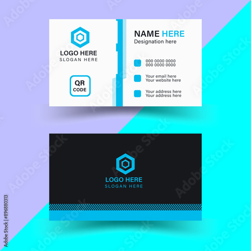 Simple Business Card Layout. Modern Business Card - Creative and Clean Business Card Template. 
Luxury business card design template. Elegant with abstract.
