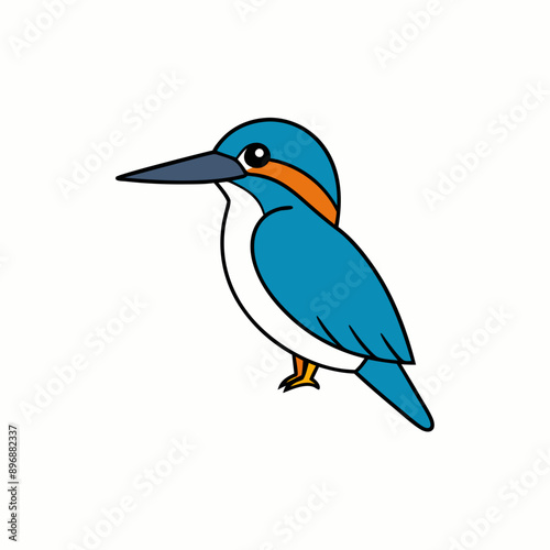 blue bird isolated on white background