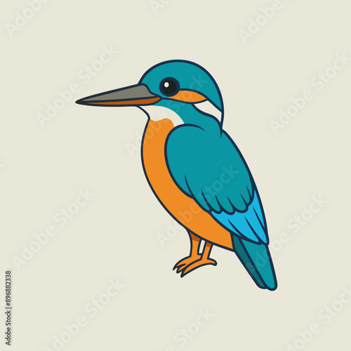 Wallpaper Mural kingfisher on branch Torontodigital.ca