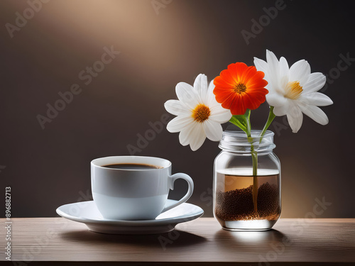 still life with flowers