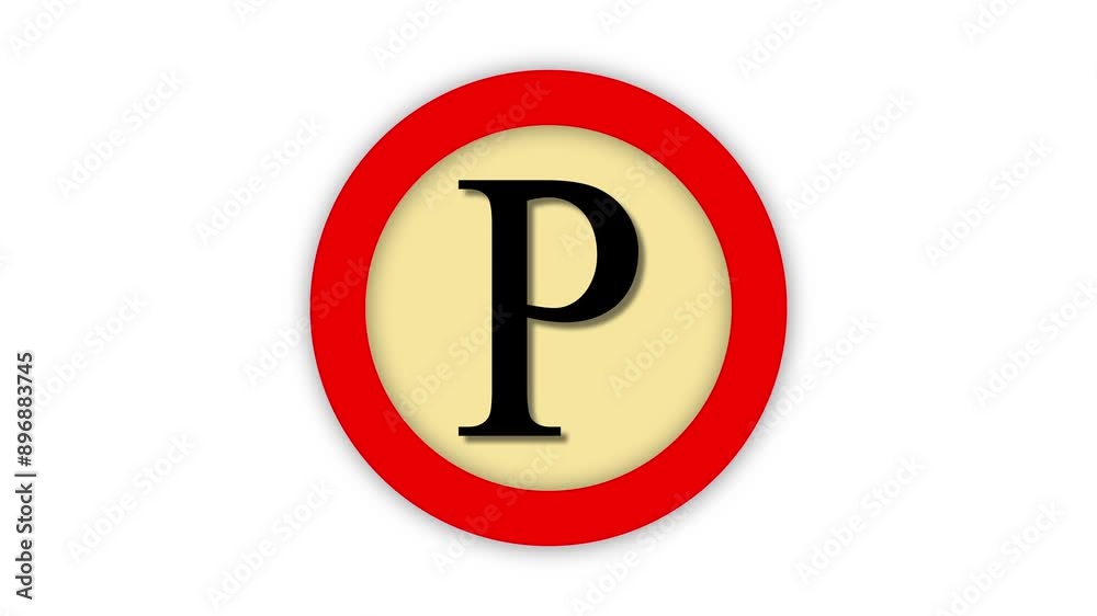 Parking icon with circle animation on a withe background.
Parking icon with circle animation on a withe background.