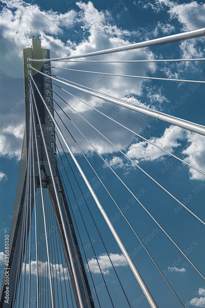 Obraz premium Most, Warszawa, Polska