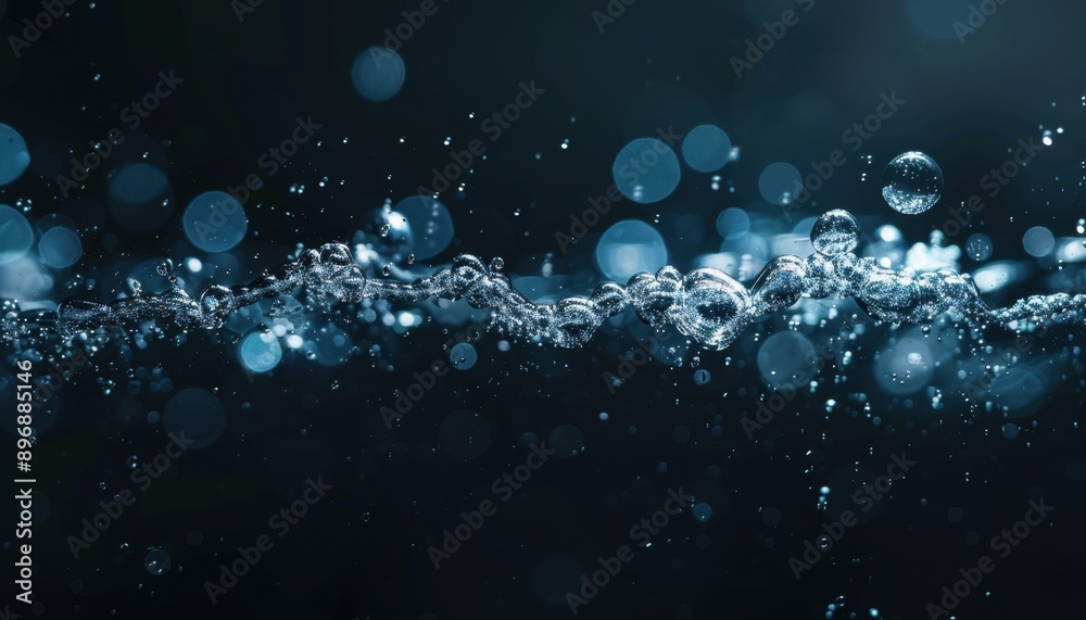 Water Droplets Splashing in a Dark Background Water Droplets Splashing in a Dark Background