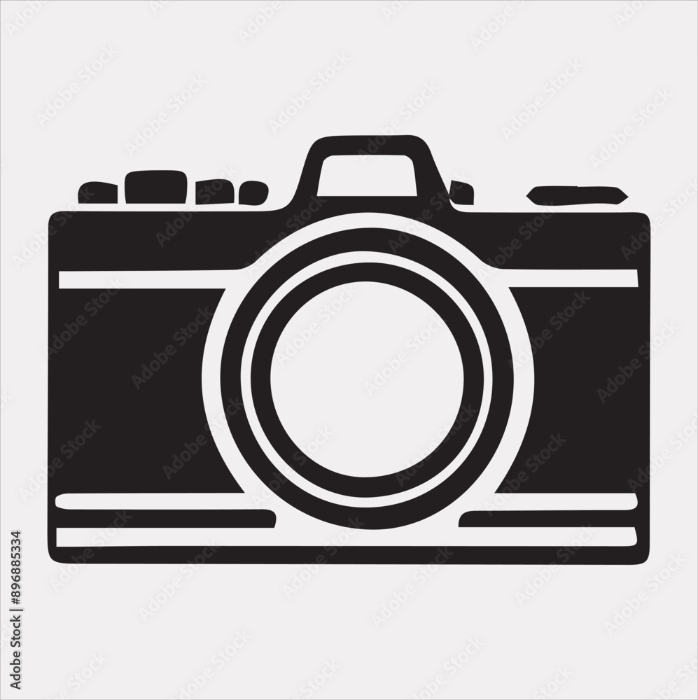 Camera silhouette vector on a white background Camera silhouette vector on a white background