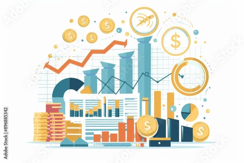 Conceptual Finance Illustration created with Generative AI