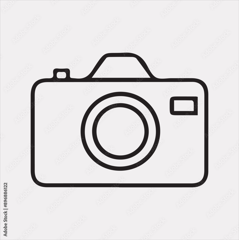 Camera silhouette vector on a white background Camera silhouette vector on a white background