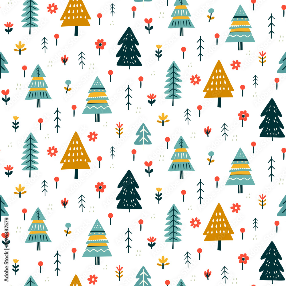 Minimalist Scandinavian Seamless pattern Design for Fabric and Wallpaper. Minimalist Scandinavian Seamless pattern Design for Fabric and Wallpaper.